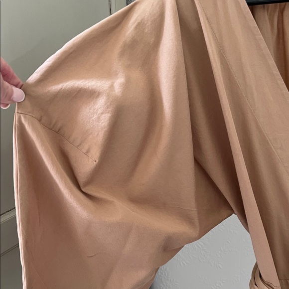 Mara Hoffman Camel Tan Long Sleeve Wrap Dress - Picture 4 of 12